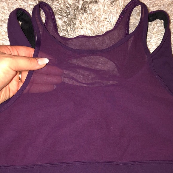 Maroon Mesh Lululemon Sports Bra - Picture 2 of 5